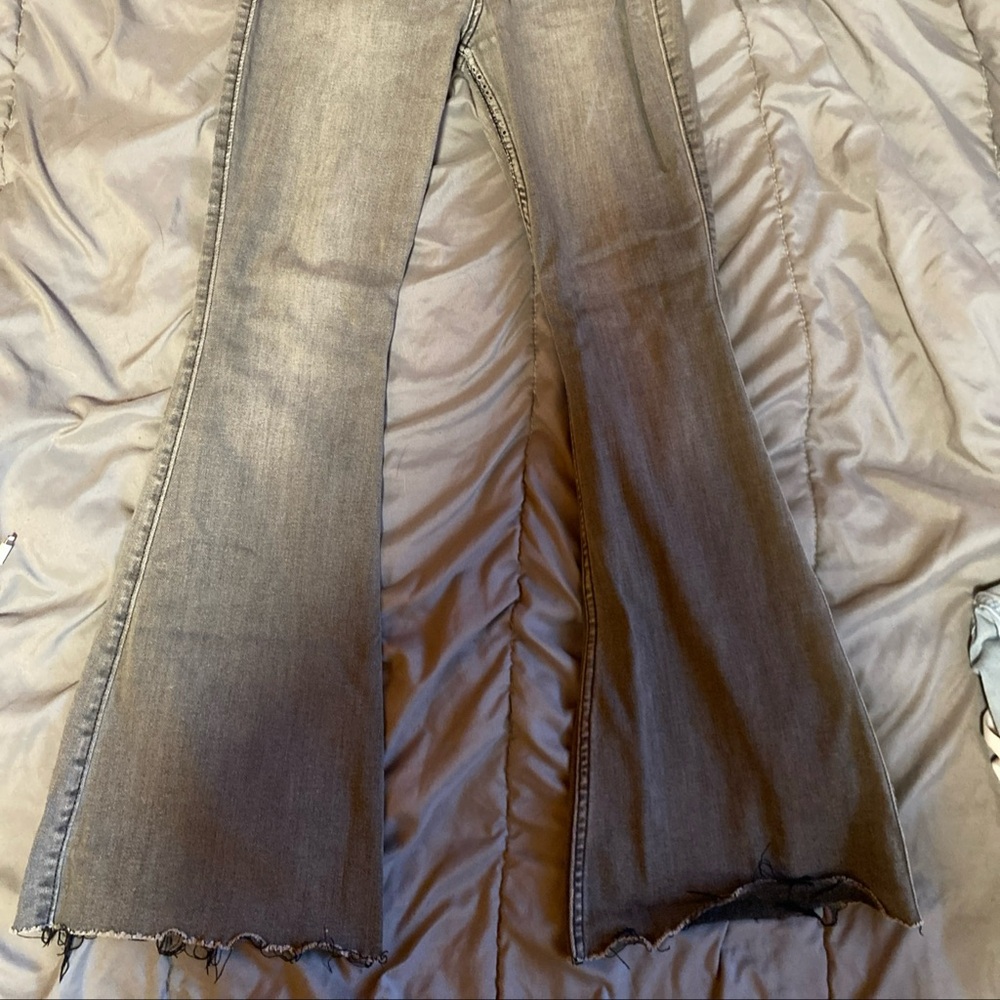 Hollister Women's Boot Cut Jeans in Gray